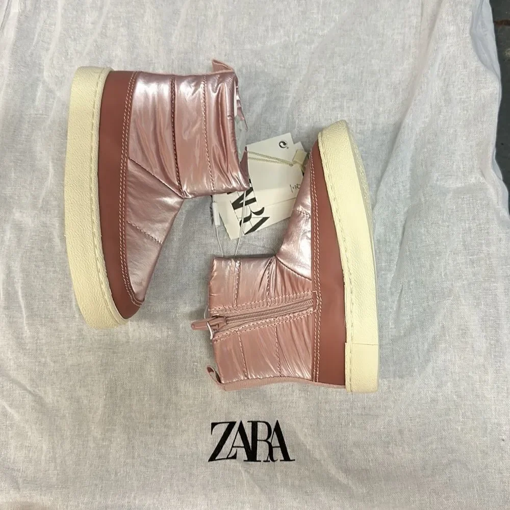 ZARA Kids | Pink |  QUILTED ANKLE BOOTS